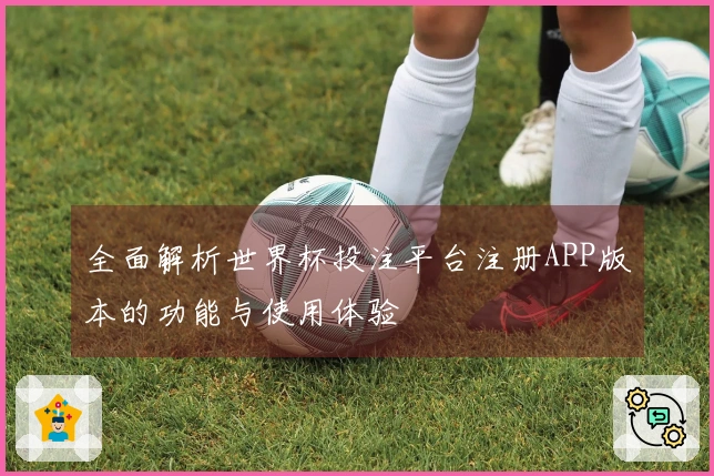 全面解析世界杯投注平台注册APP版本的功能与使用体验